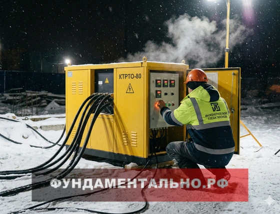 Монтаж греющего провода ПНСВ в арматурный каркас стены