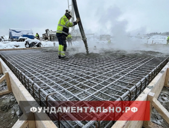 Заливка бетона с ПМД в зимнее время с последующим прогревом